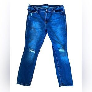 Rock & Republic Women’s 16M Berlin Ankle Jeans Distressed Ripped